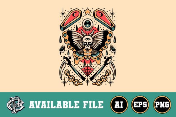 Download Death Butterfly Tattoo Flash Design - Death Collection