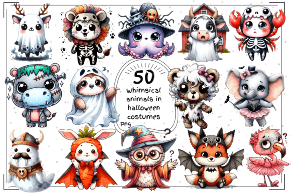 Download Whimsical Animals in Halloween Costumes - Halloween costumes Collection