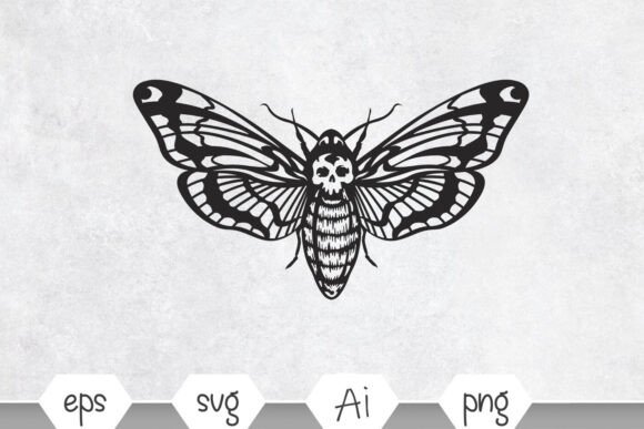 Download Death's Head Hawk Moth Svg, Moth Vector - Death Collection