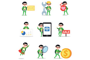 Download Set of Character Ninja Turtle Men - Character Collection